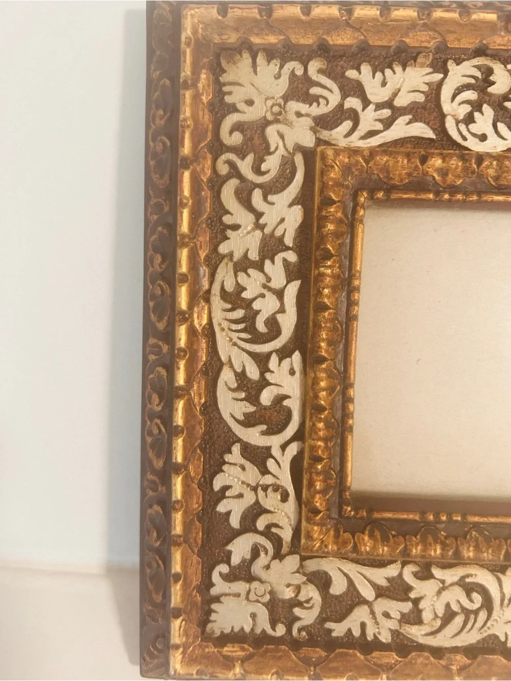 French  Gold White heavy Picture Frame - country Classic  Home Accents